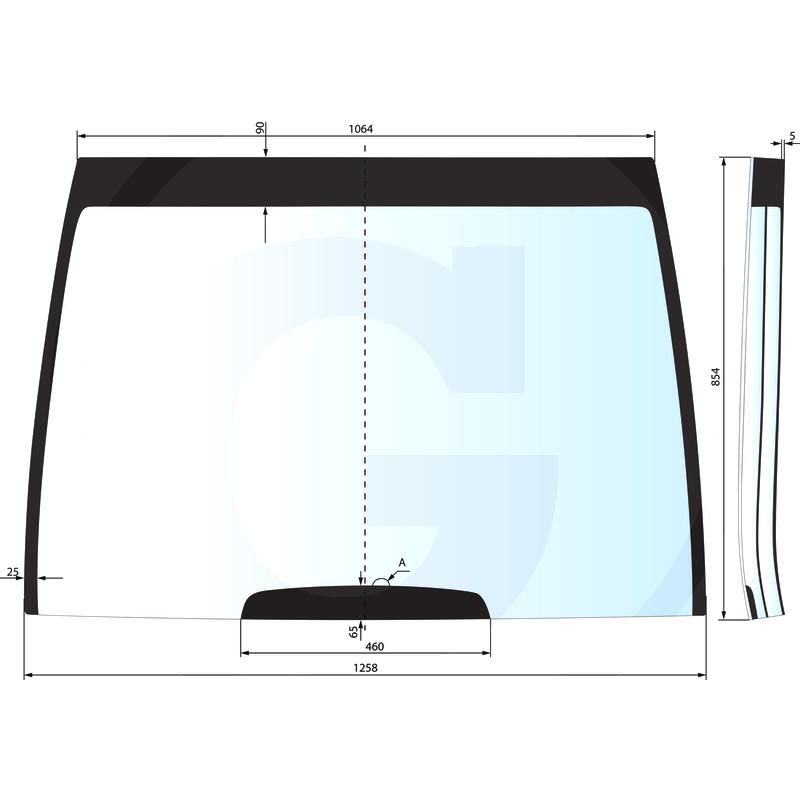Szyba przednia CASE Maxxum 5120 5250 248715A1