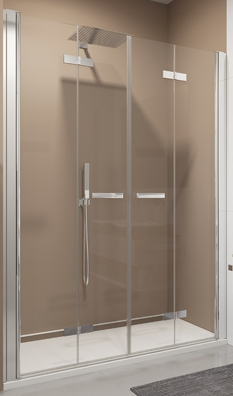 Darmowa Dostawa - Drzwi prysznicowe 80 cm uchylne srebrny połysk/szkło przezroczyste Ronal Swing-Line SL208005007
