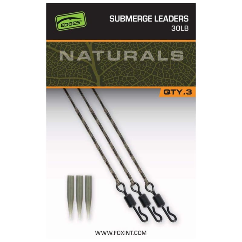 Fox Zestaw Naturals Submerged Leaders 30lb