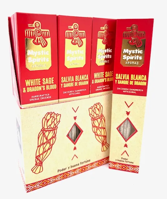 Kadzidełka MYSTIC SPIRITS White Sage Dragon#8217;s Blood (biała szałwia i smocza krew) - 17g