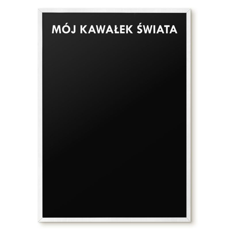 Tablica Magnetyczna W Ramie Tulup 50x70 cm Mój kawałek świata 7 - Biała rama Do salonu, sypialni 1 szt.