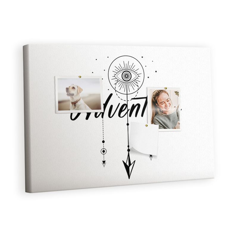 Tablica Korkowa Z Pinezkami Tulup 60x40 cm Podróżnicza sentencja ścienna tekst Organizer ścienny Pinezki drewniane 1 kpl
