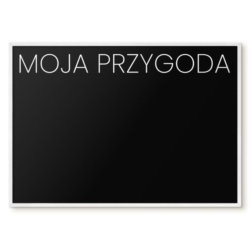 Tablica Do Magnesów Tulup 100x70 cm Moja przygoda 8 - Biała rama Do salonu, sypialni 1 szt.