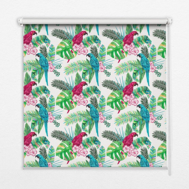Roleta Do Sypialni Tulup 120x140 cm Papugi Montaż do ściany/sufitu 1 szt.