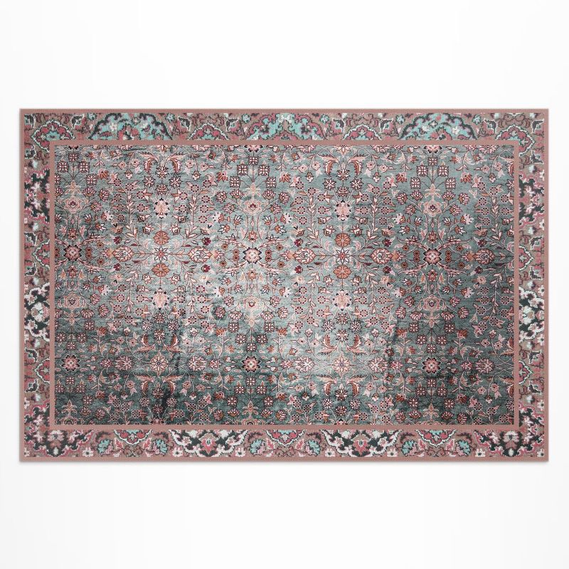 Dywan Winylowy Zewnętrzny Wallfluent 100x150 cm Retro postarzany kwiatowy wzór 1 szt.