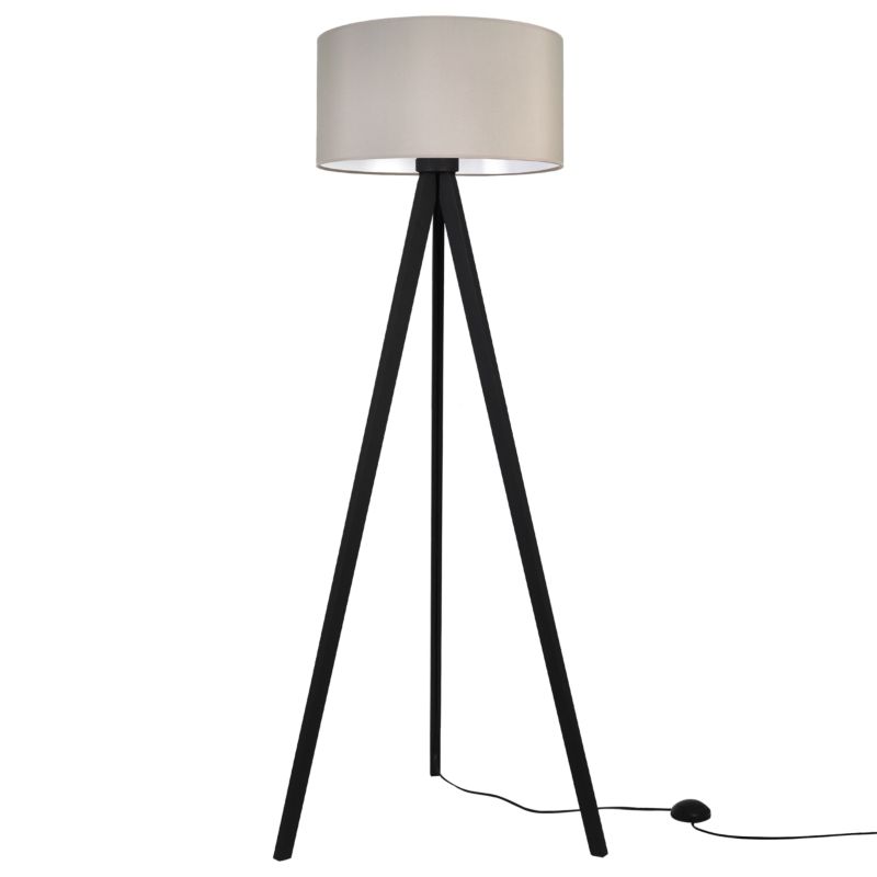 Lampa podłogowa trójnóg Light Home Gaja 1x E27 60W walec kaszmirowy/czarny 1szt.