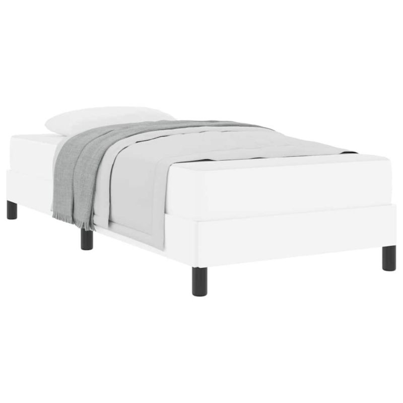 Łóżko z materacem WaszeMeble 100x200 cm Czysta biała tkanina WM-3398614 1 szt.