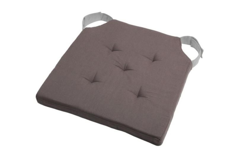 Poduszka na krzesło DUO STOF ozdobna 38x38 cm szaro srebrna 1 szt.