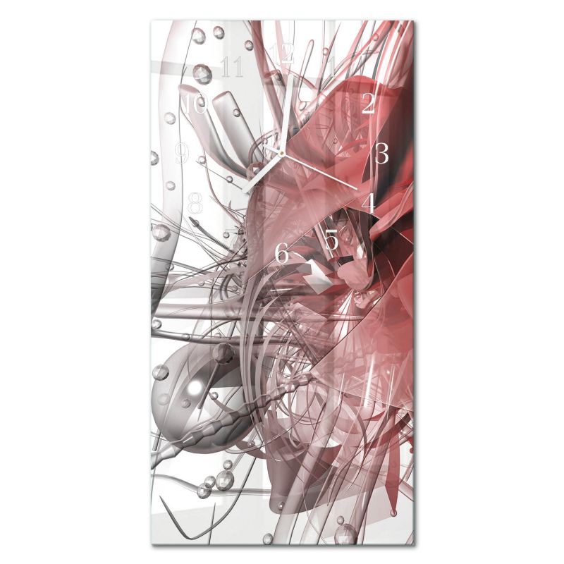 Zegar Ścienny Kuchenny Tulup 30x60 cm z Białymi Wskazówkami Chaos 1 szt.