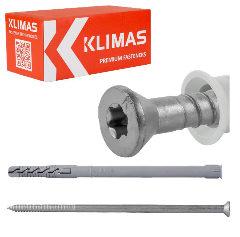 Kołki rozporowe ramowe Klimas S KPS-FAST 10x230 mm ocynkowane 25szt