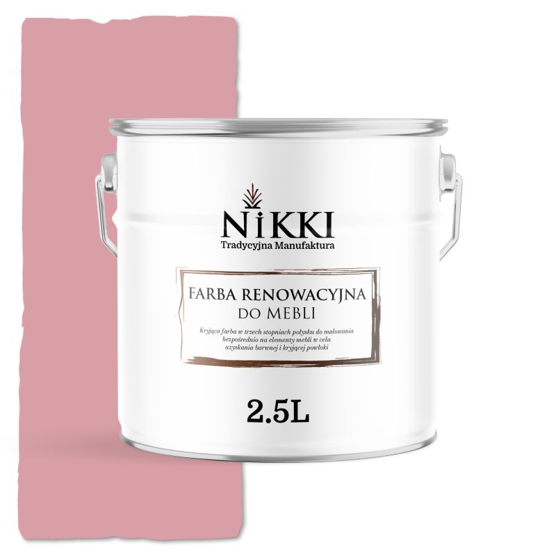 Farba do Mebli Kuchennych Renowacyjna NIKKI Różowy jasny RAL3015 Satyna 2.5L