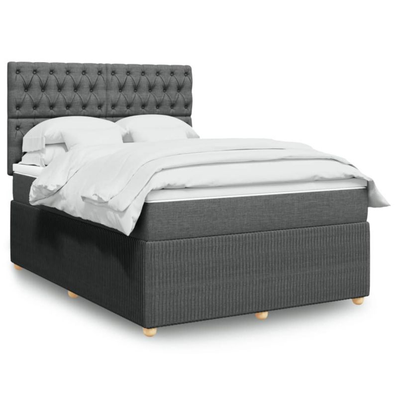 Łóżko kontynentalne WaszeMeble 140x190 cm ciemnoszara WM-3292059 1 szt.