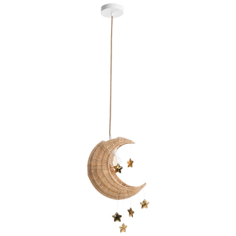 Lampa wisząca Księżyc Orchon Rattan Naturalny 1 szt.