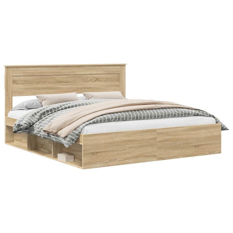 Łóżko Drewniane WaszeMeble 200x200 cm Brązowe WM-3409721 1 szt.