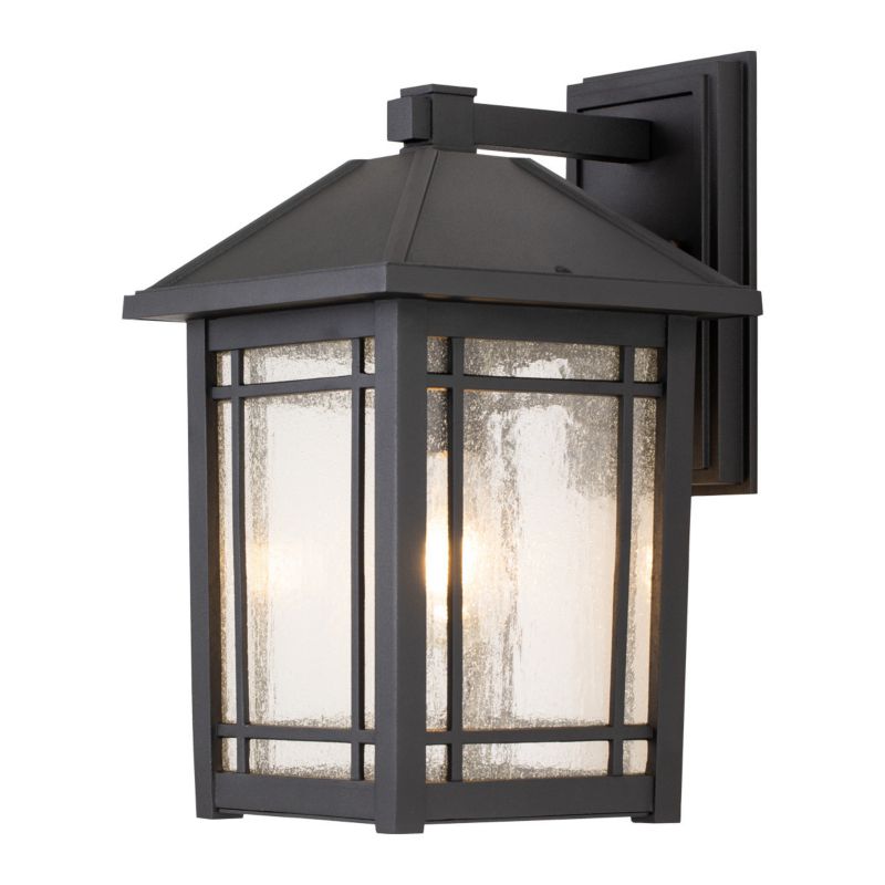 Kinkiet ścienny zewnętrzny Quoizel Cedar Point czarny 1 x E27 x IP44 wym: 41,8 x 24,8 x 28,6 cm - 1 szt.