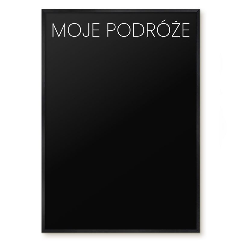 Tablica Na Magnesy Z Wakacji Tulup 70x100 cm Moje podróże 8 - Czarna rama Do salonu, sypialni 1 szt.