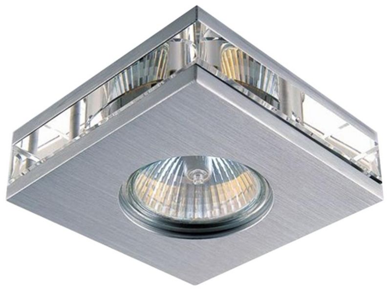 Oprawa wpuszczana szklane brzegi Candellux SA-06 satynowy 1xMR16x50W IP20 wym:5x9x9cm - 1 szt.