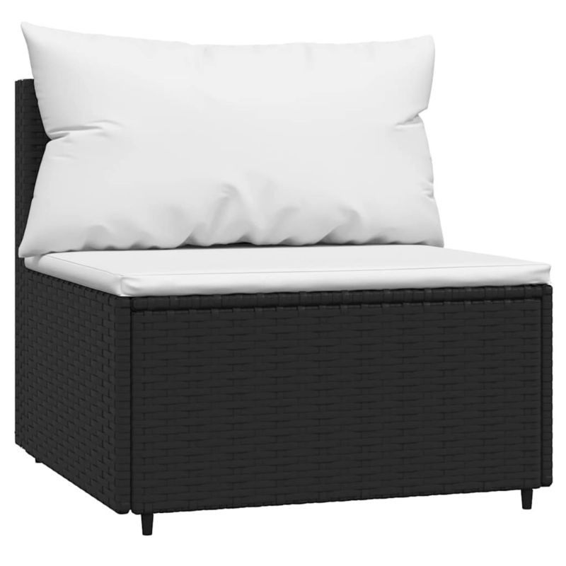 Sofa ogrodowa WaszeMeble z technorattanu czarna z poduszkami WM-319737 1 szt.