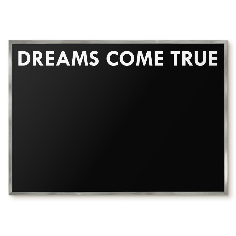 Tablica Magnetyczna Dekoracyjna Ścienna Tulup 100x70 cm Dreams come true 7 - Srebrna rama Do salonu, sypialni 1 szt.