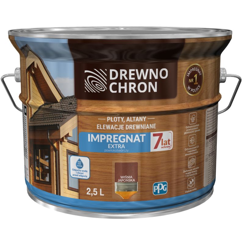 Impregnat Drewnochron Extra Powłokotwórczy wiśnia japońska 2,5 l