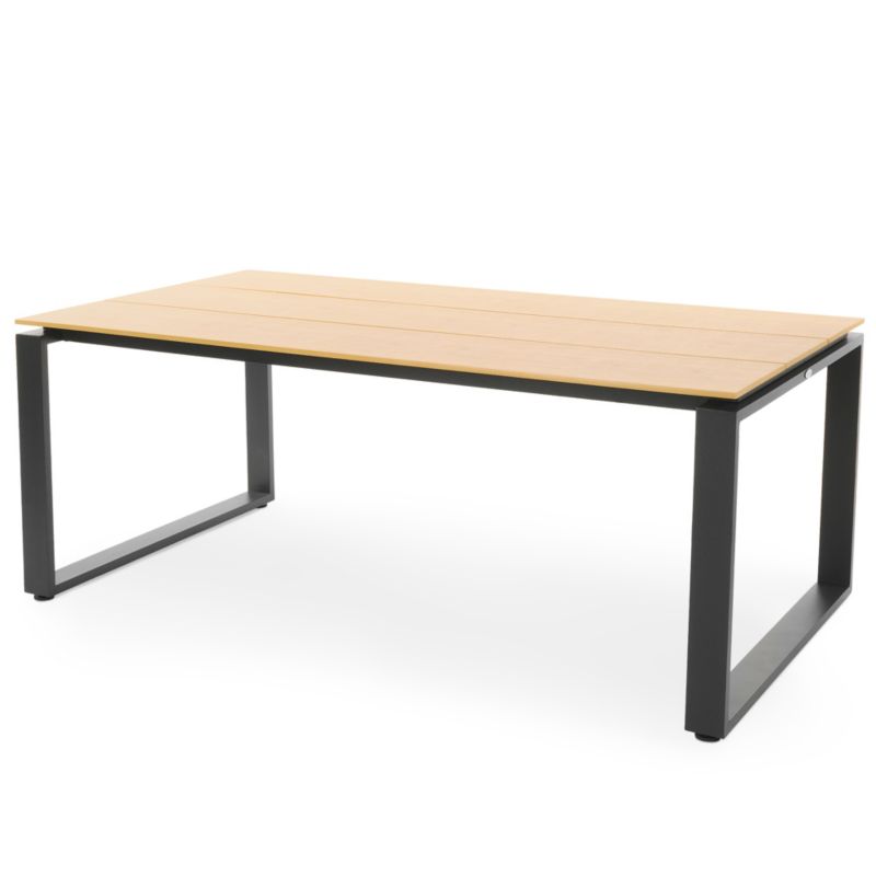 Aluminiowy stół ogrodowy 180x100 cm z blatem polywood di volio Giovo Beżowy 1 szt.
