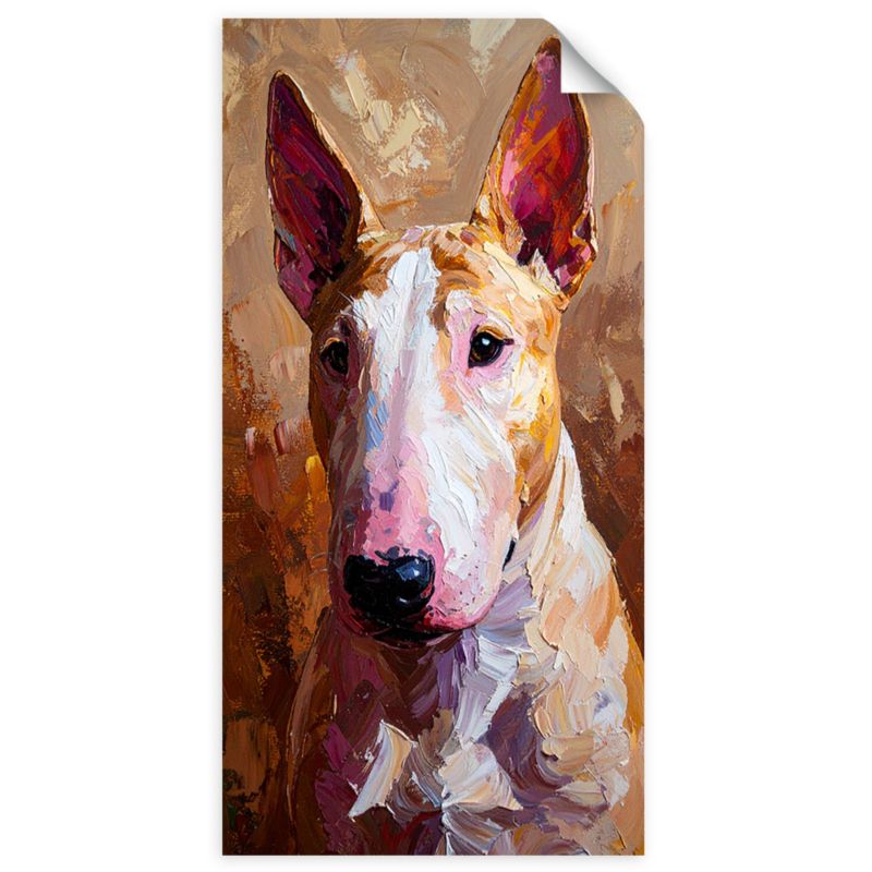 Naklejka samoprzylepna Feeby Bulterier Pies Zwierzę Beżowy 50x100cm 1szt