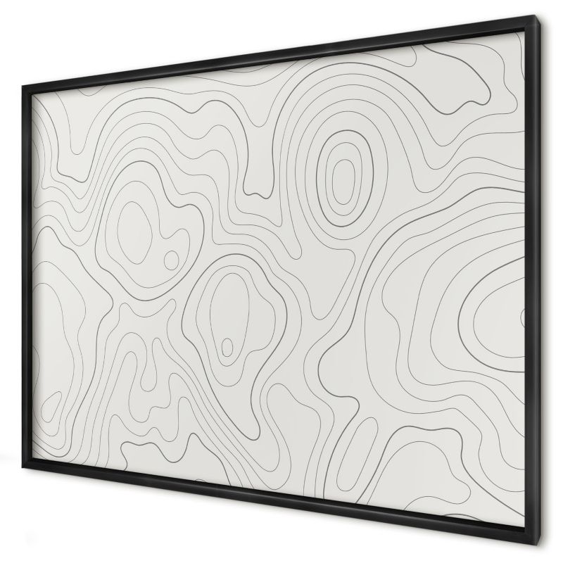 Ozdobna tablica magnetyczna Wallfluent 100x70 Geometryczna elegancja w czarnej ramie 1szt