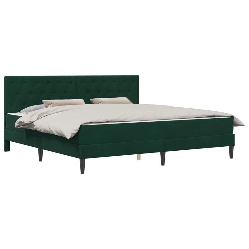 Łóżko Kontynentalne WaszeMeble z Materacem 200x200 cm Zielone WM-3415074 1 szt.