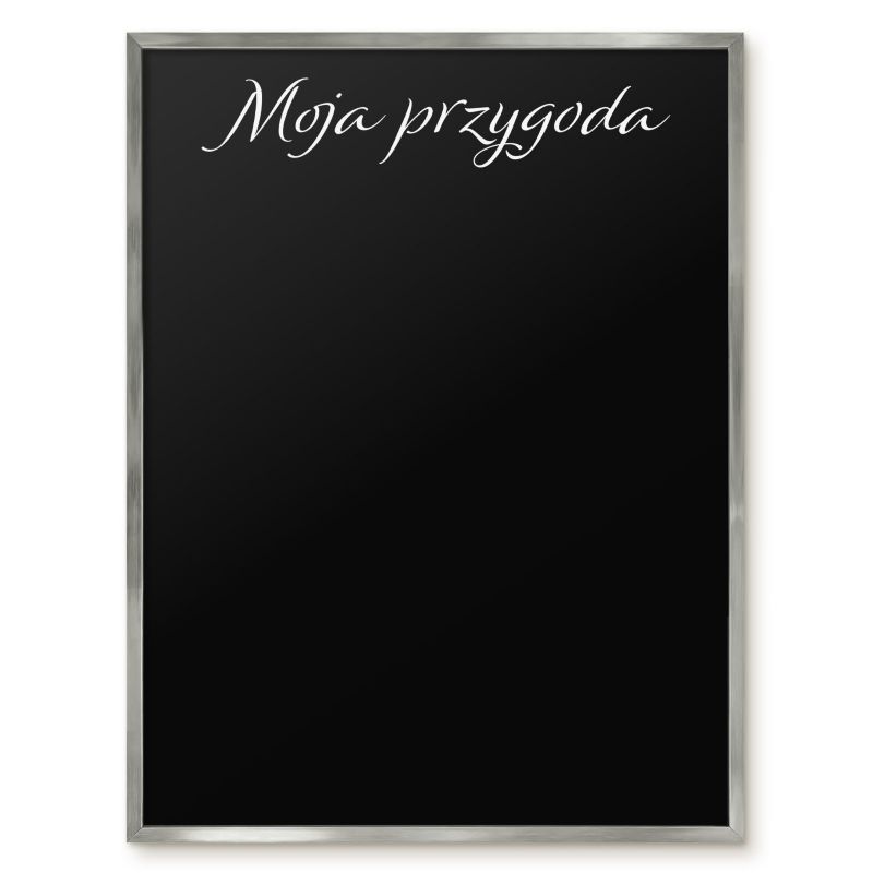 Tablica Magnetyczna Do Biura Tulup 60x80 cm Moja przygoda 9 - Srebrna rama Do salonu, sypialni 1 szt.