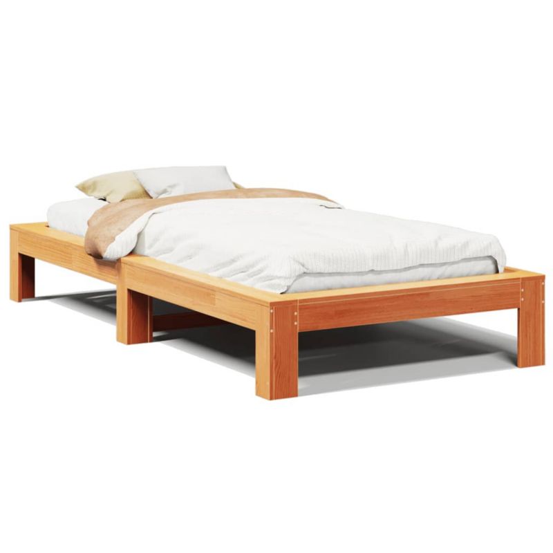 Łóżko drewniane WaszeMeble 90x190 cm brąz WM-855339 1 szt.