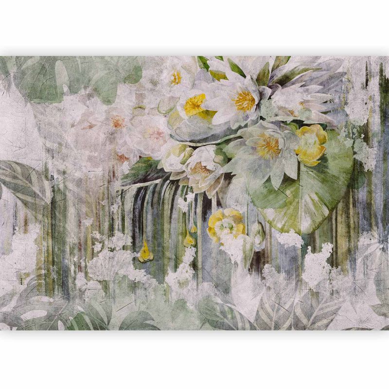 Fototapeta flizelinowa Artgeist 170 g/m2 wodoodporna Kwiaty szara 100x70 (2 części) 0980aa rolka 1 szt