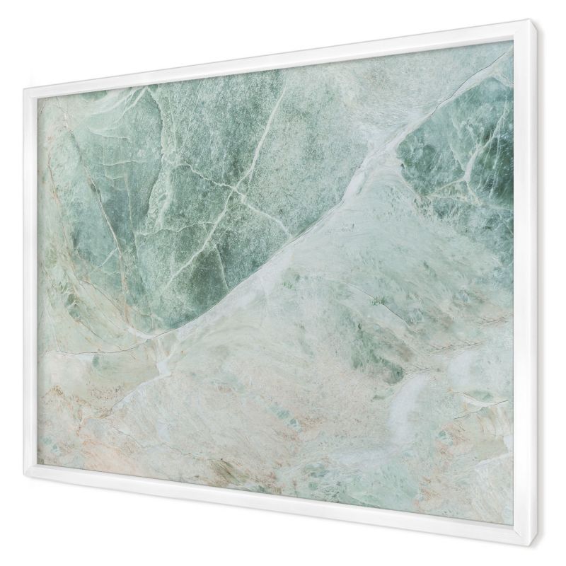 Ozdobna tablica na magnesy Wallfluent 70x50 zielone tekstury w białej ramie 1szt