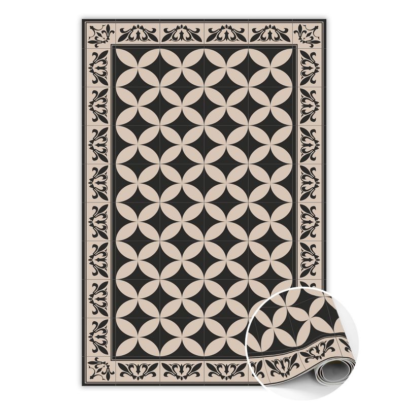 Dywan Tulup Winylowy z Nadrukiem 80x120 cm Hiszpańskie kafle Uniwersalny z Modnym Wzorem 1 szt.