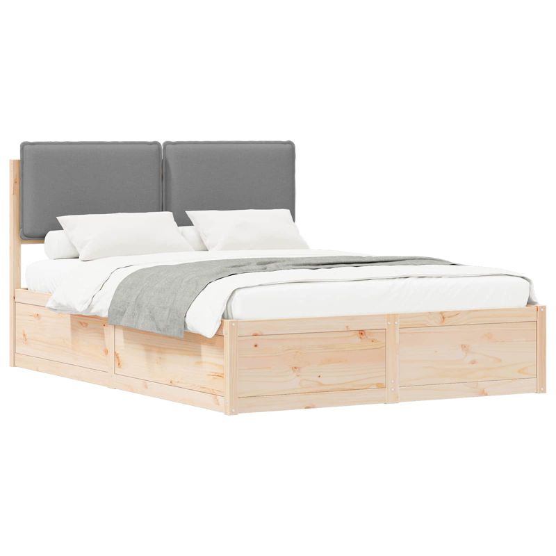 Łóżko Drewniane WaszeMeble 140x190 cm Brązowe WM-3398129 1 szt.