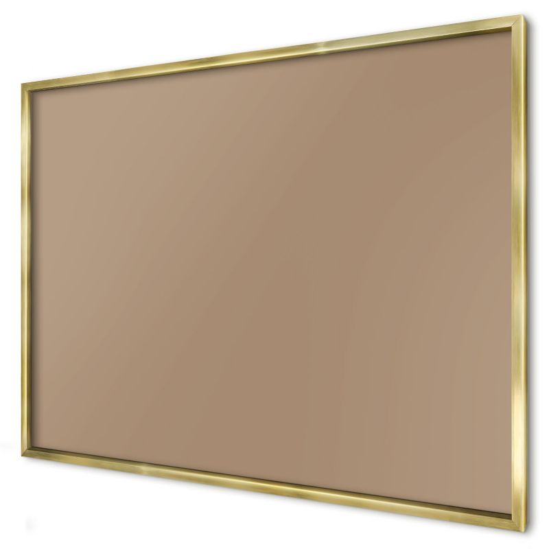 Dekoracyjna tablica magnetyczna Wallfluent 100x70 Ciepły jasny brąz w złotej ramie 1szt