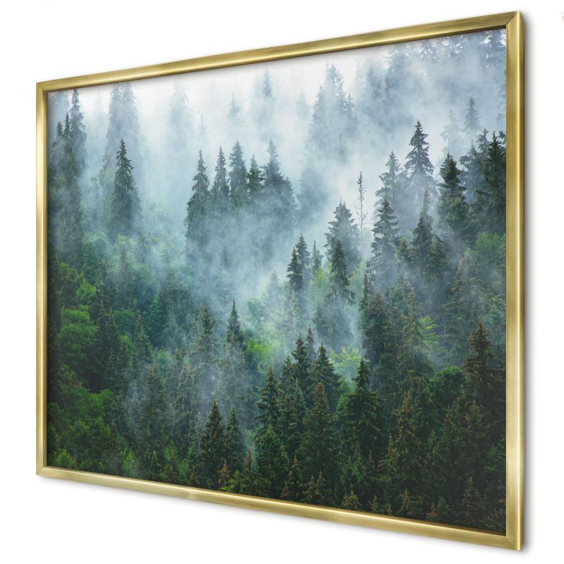 Ozdobna tablica magnetyczna Wallfluent 80x60 Tajemniczy las w złotej ramie 1szt
