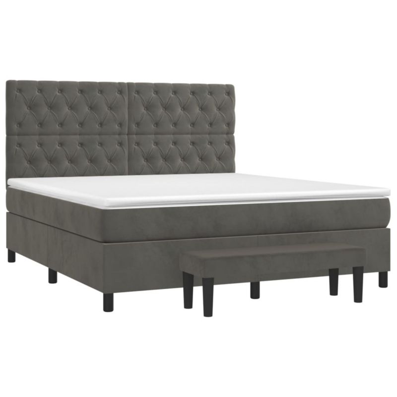 Łóżko kontynentalne WaszeMeble 160x200 cm ciemnoszare WM-3138032 1 szt.
