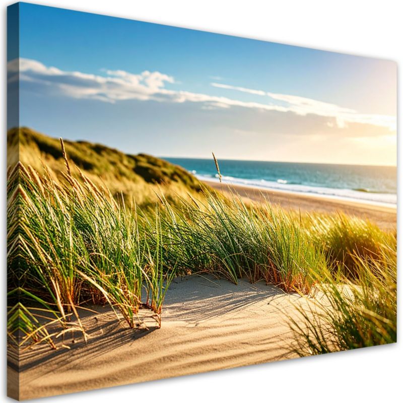 Obraz do salonu sypialni biura Feeby Plaża Morze Wydmy Pejzaż 120x80cm 1szt