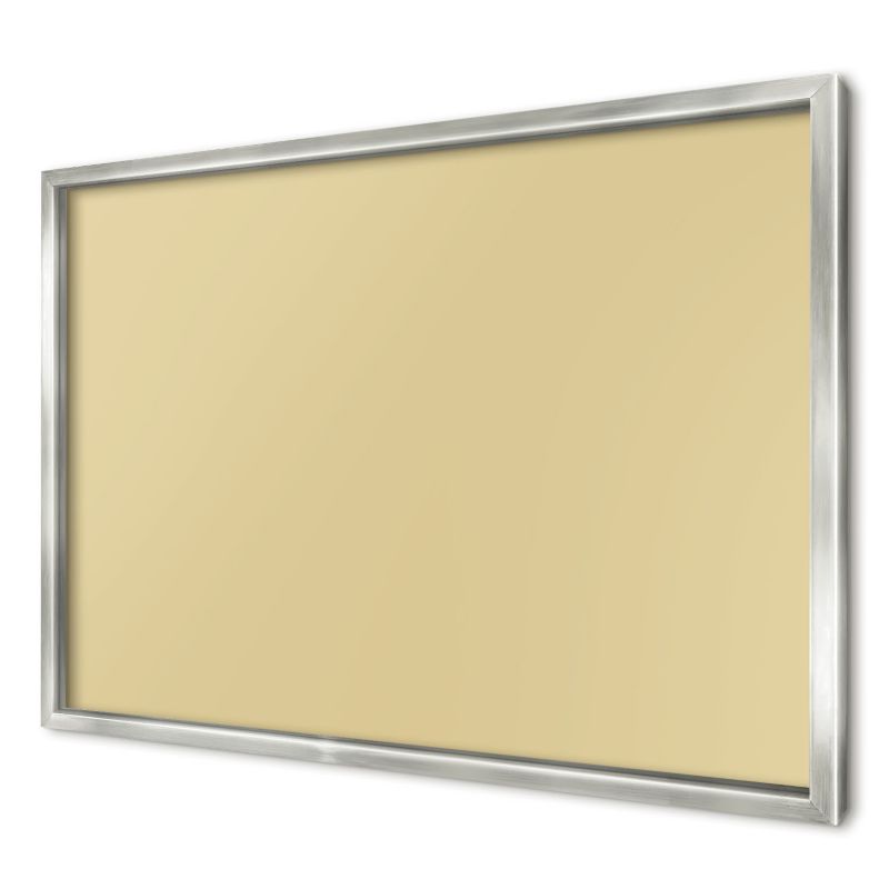 Tablica magnetyczna dekoracyjna Wallfluent 60x40 Beżowo-żółty w srebrnej ramie 1szt