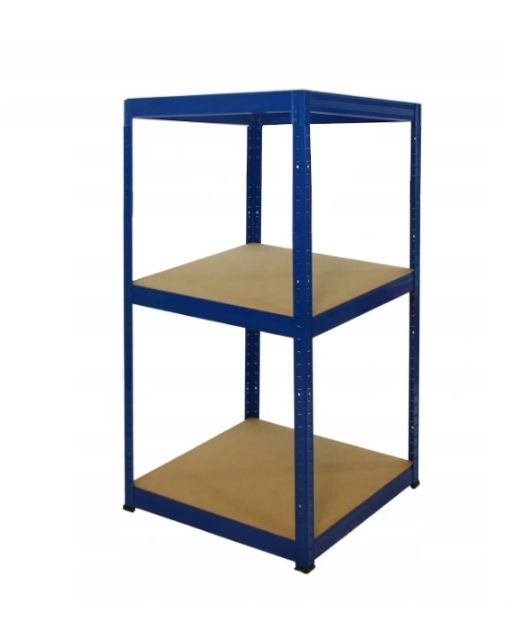 Regał metalowy MODO24 magazynowy warsztatowy niebieski helios 90x30x30cm 3 półki po 175 kg 1 szt.