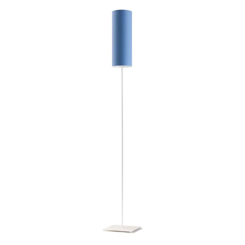 Lampa stojąca Volta Light Factory podłogowa z abażurem niebieski tuba BELL 1szt.