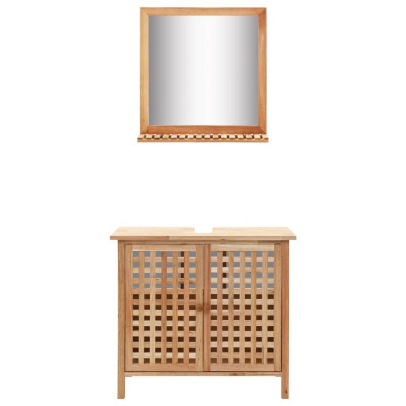 Szafka pod umywalkę WaszeMeble drewniana brązowa z lustrem WM-247607 1 szt.