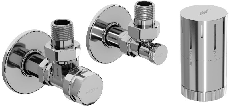 Zestaw termostatyczny kątowy Mexen G05 chrom W901-958-904-01 1 szt.
