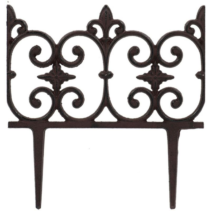 Płotek ogrodowy Esschert Design wbijany żeliwny ozdobny 26 x 28 cm 1 szt.