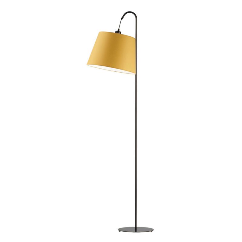 Lampa stojąca Volta Light Factory podłogowa z abażurem musztardowy stożek FIORE 1szt.