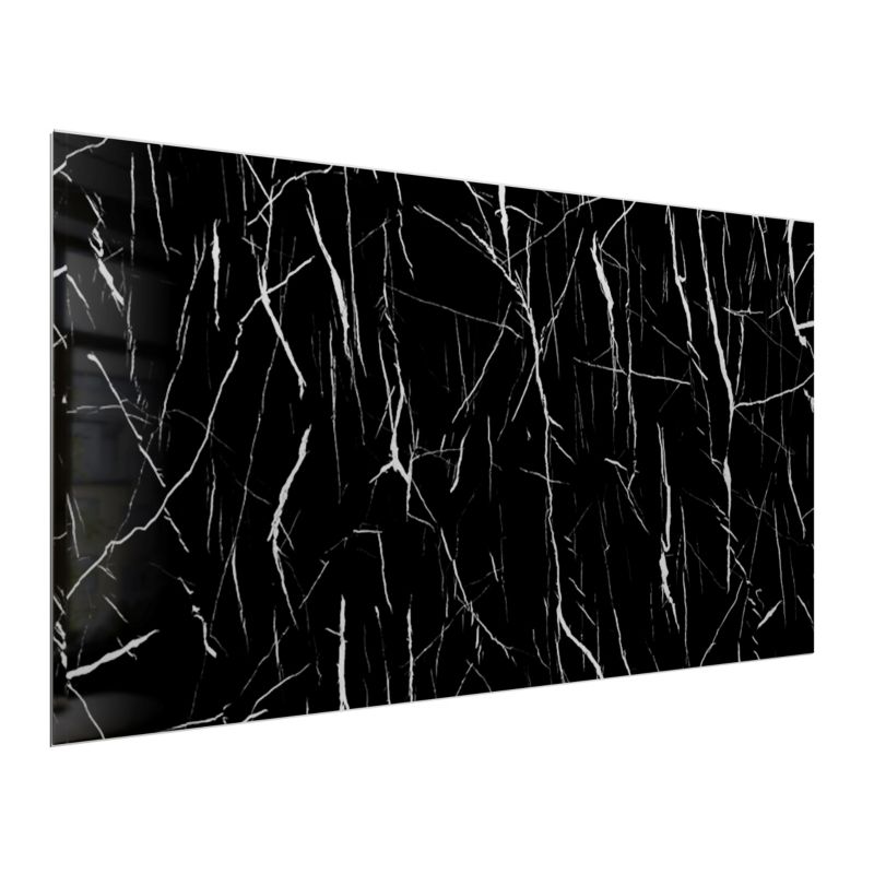 Panel ścienny dekoracyjny SPC WALL Marbet Design 60x120 cm Carrara black glossy 5 szt.
