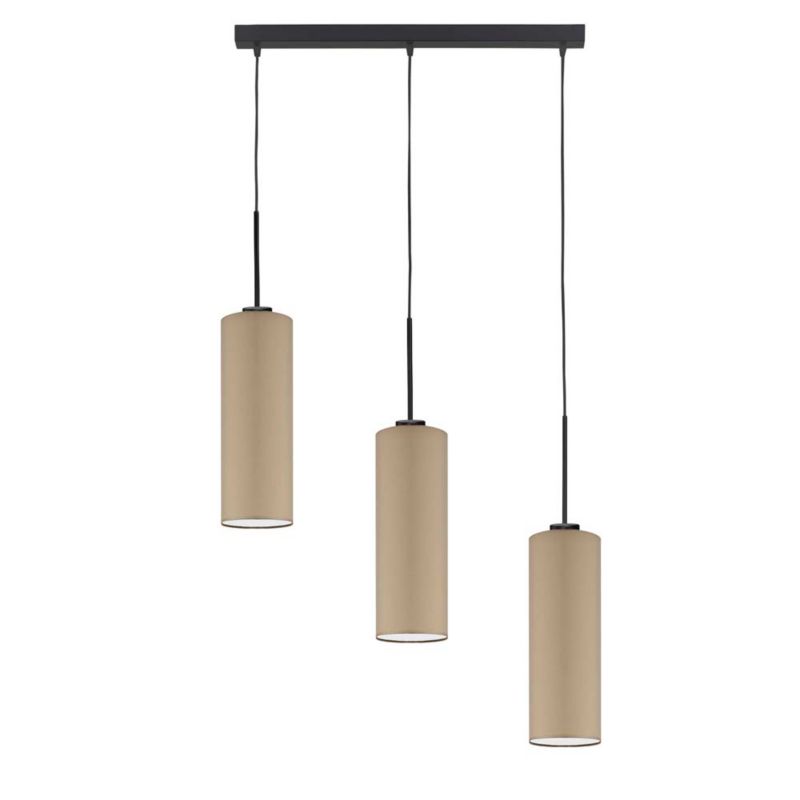 Lampa wisząca Volta Light Factory zwis żyrandol sufitowa z abażurami tuba Cappuccino BELL Z3 1szt.