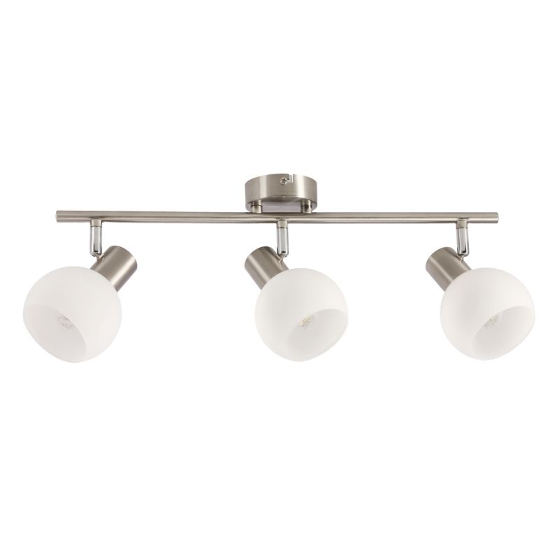 Lampa sufitowa białe szklane klosze Candellux Novo srebrno-biała 3xE14x40W IP20 wym:15,5x53x10cm - 1 szt.