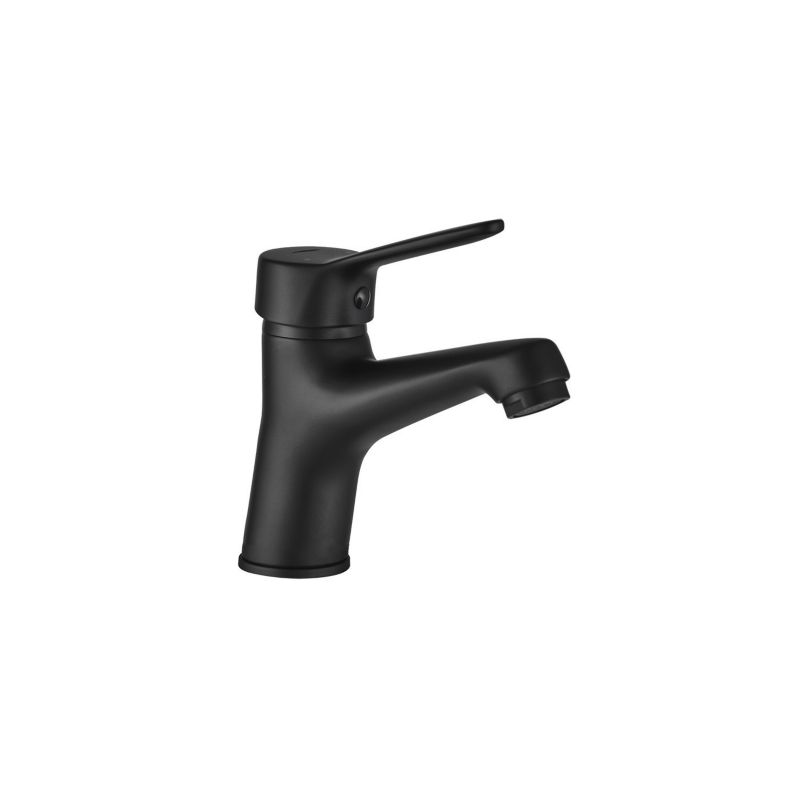 Bateria umywalkowa Kuchinox Fene czarny mat oszczędna z korkiem 1 szt.