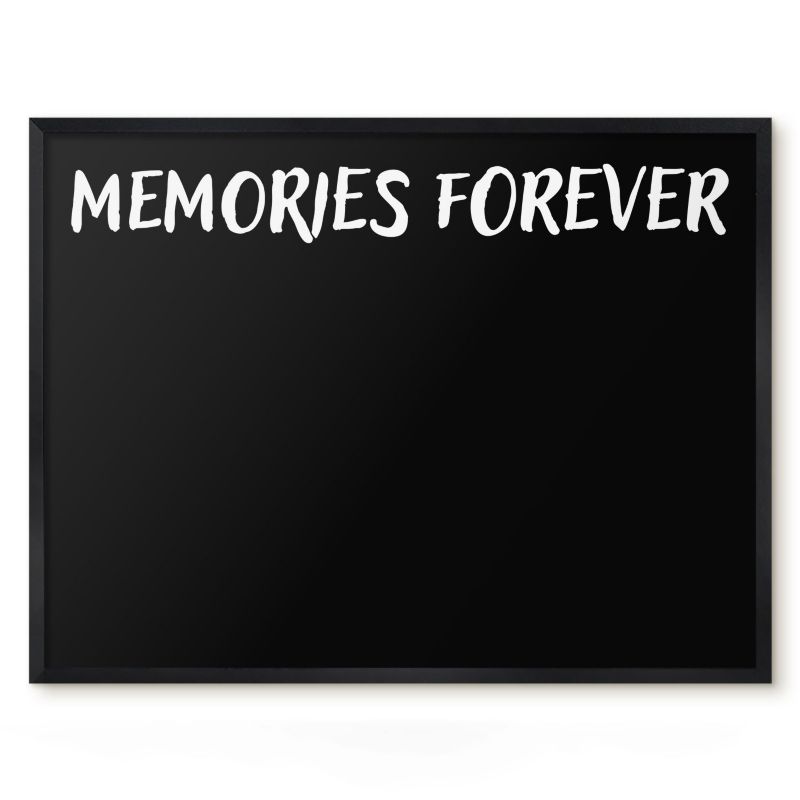 Tablica Magnetyczna Wielofunkcyjna Ścienna Tulup 80x60 cm Memories forever 5 - Czarna rama Do salonu, sypialni 1 szt.